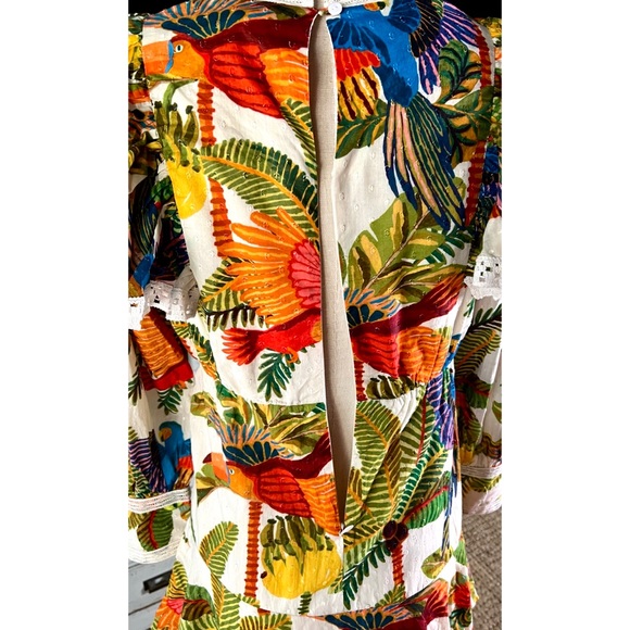 Farm Rio Forest Birds Mini Dress XS - Picture 11 of 13